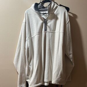 Men's Cream Zip-Up Sweater